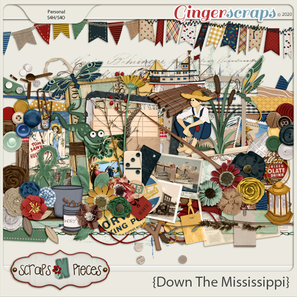 Down the Mississippi Embellishments by Scraps N Pieces