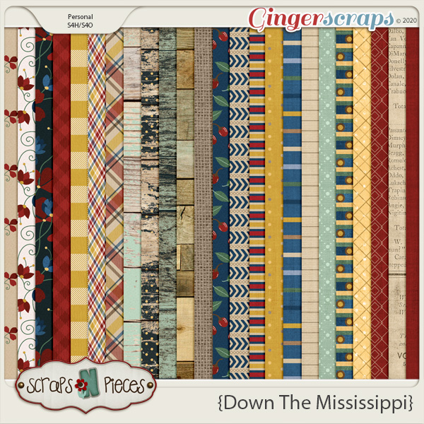 Down the Mississippi Pattern Papers by Scraps N Pieces