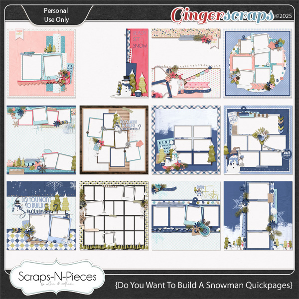 Do You Want To Build A Snowman Quickpages by Scraps N Pieces