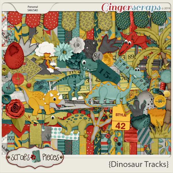 Dinosaur Tracks kit by Scraps N Pieces