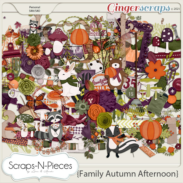 Family Autumn Afternoon Embellishments by Scraps N Pieces