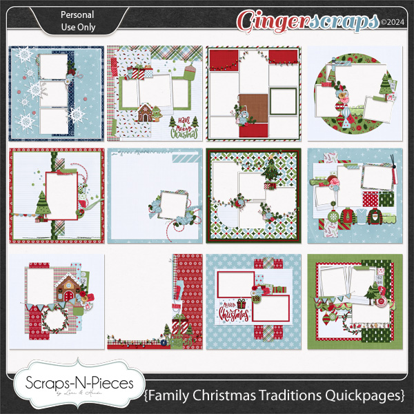 Family Christmas Traditions Quickpages by Scraps N Pieces 