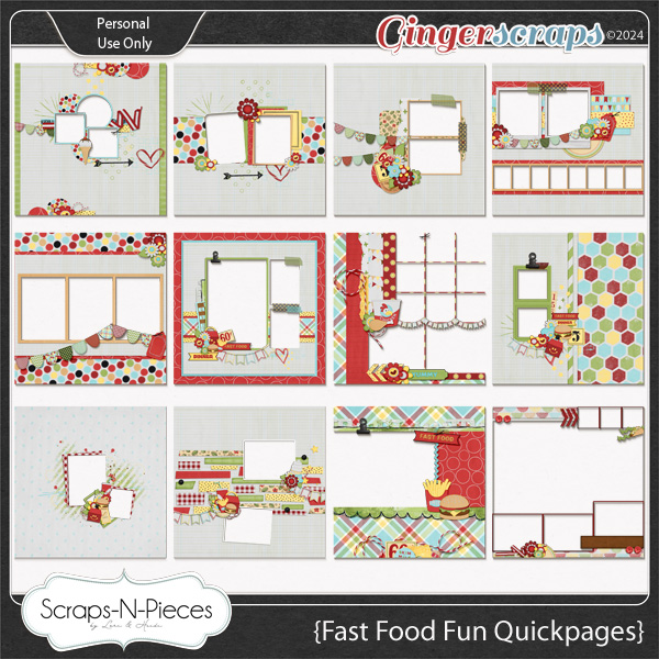 Fast Food Fun Quickpages - Scraps N Pieces