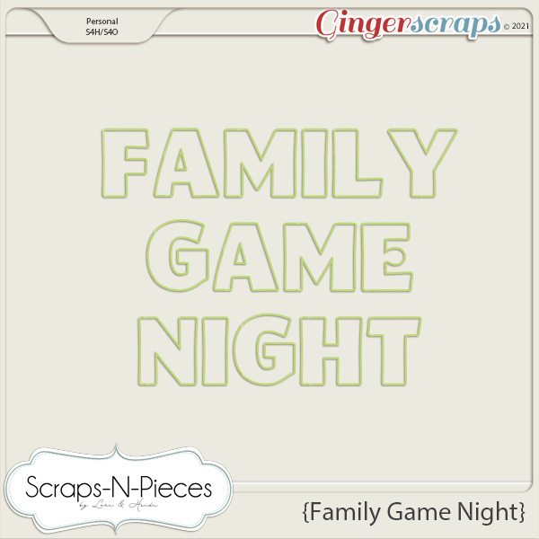 Family Game Night Alpha - Scraps N Pieces 