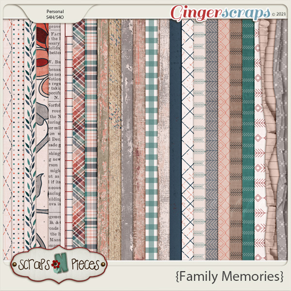 Family Memories Papers - Scraps N Pieces 