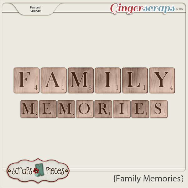 Family Memories Alpha - Scraps N Pieces