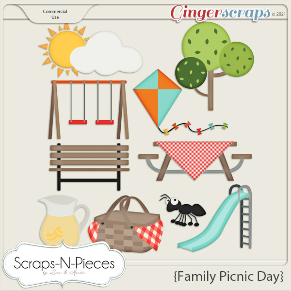 Family Picnic Day Commercial Use Templates - Scraps N Pieces 