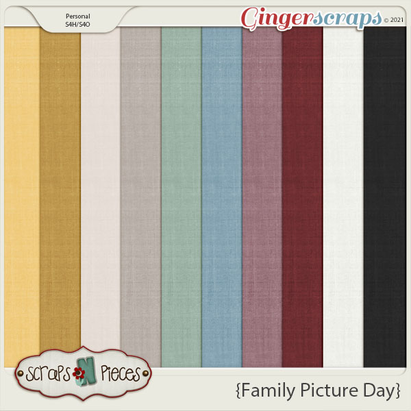 Family Picture Day Cardstocks - Scraps N Pieces