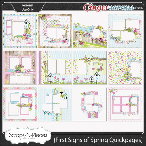 First Signs of Spring Quickpages by Scraps N Pieces 