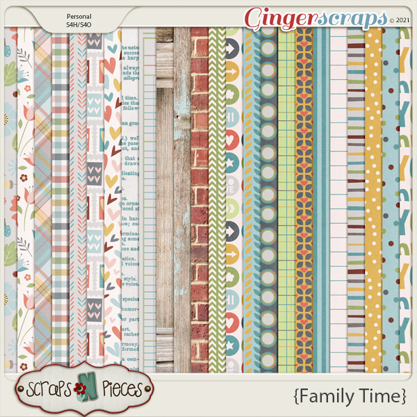 Family Time Papers by Scraps N Pieces