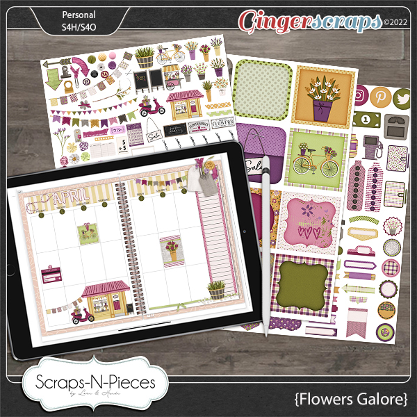 Flowers Galore Planner Pieces by Scraps N Pieces