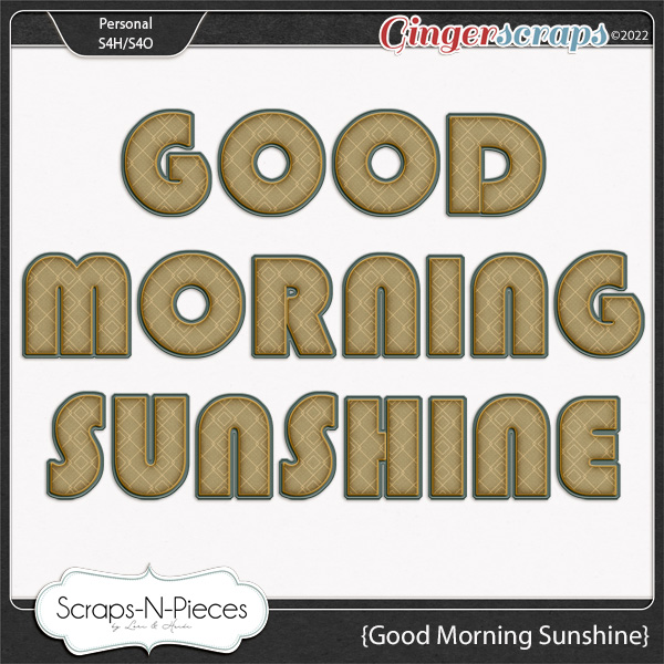 Good Morning Sunshine Alpha by Scraps N Pieces 