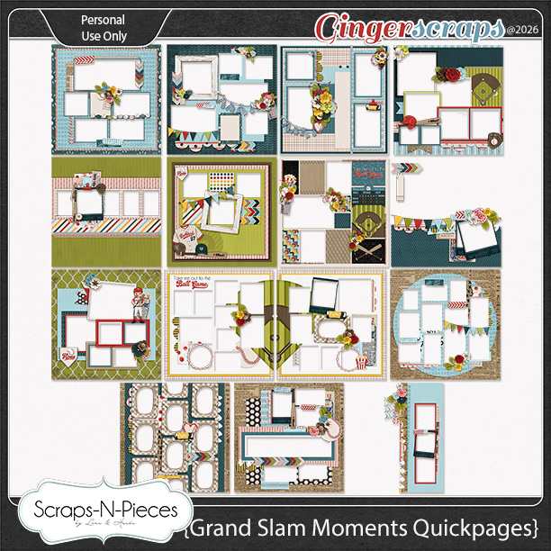 Grand Slam Moments Quickpages by Scraps N Pieces 