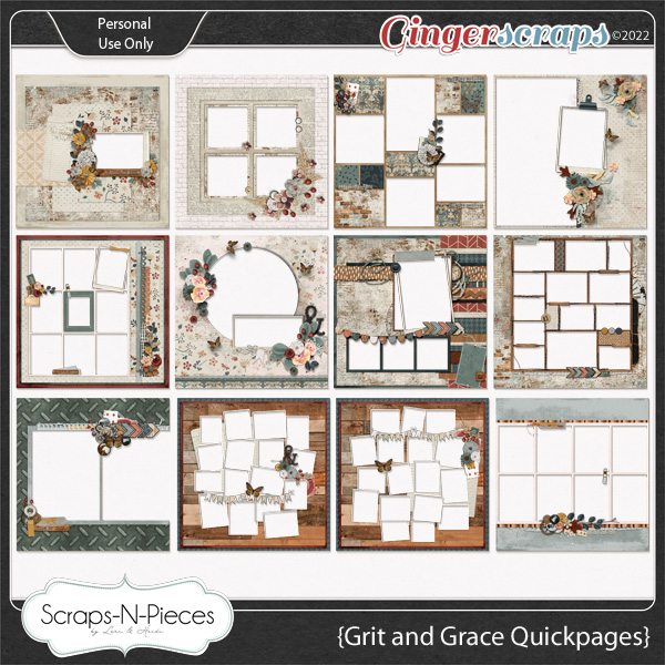 Grit and Grace Quickpages by Scraps N Pieces 