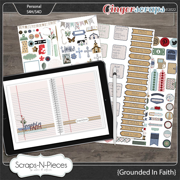 Grounded In Faith Planner Pieces by Scraps N Pieces