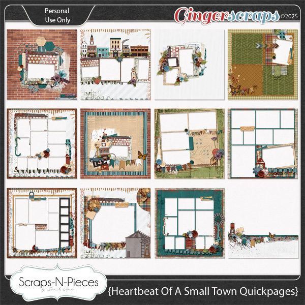Heartbeat Of A Small Town Quickpages by Scraps N Pieces 