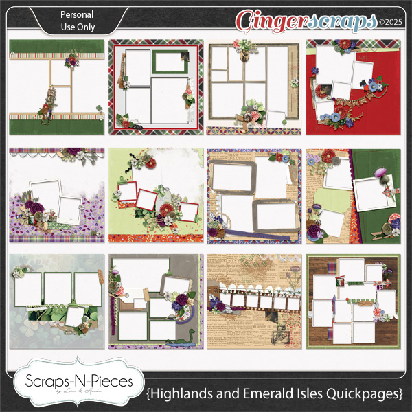Highlands and Emerald Isles Quickpages by Scraps N Pieces 