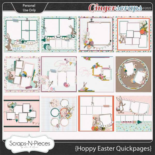 Hoppy Easter Quickpages by Scraps N Pieces 