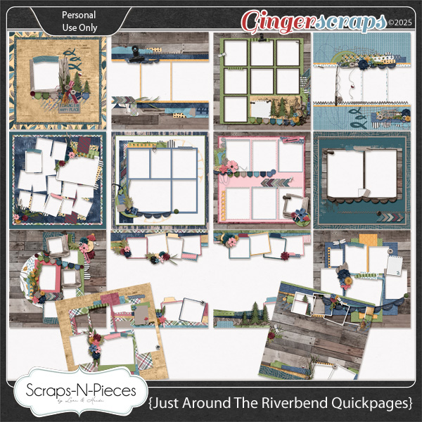 Just Around The Riverbend Quickpages by Scraps N Pieces 
