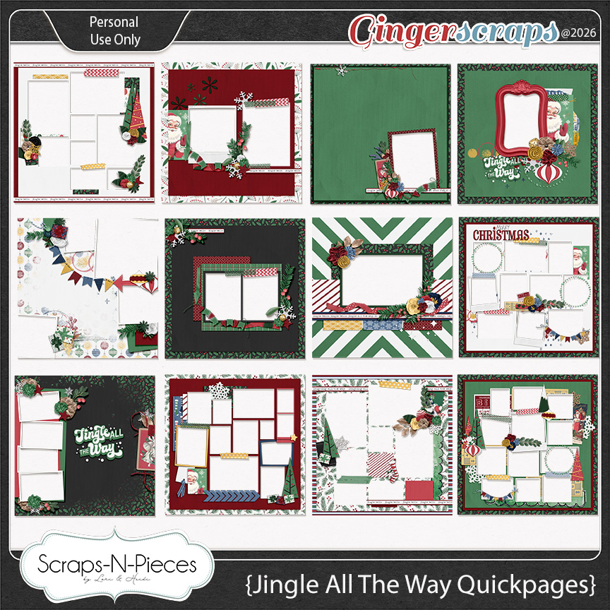 Jingle All The Way Quickpages by Scraps N Pieces 