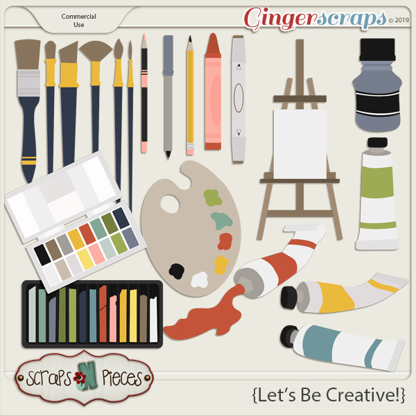 Let's Be Creative CU Templates by Scraps N Pieces
