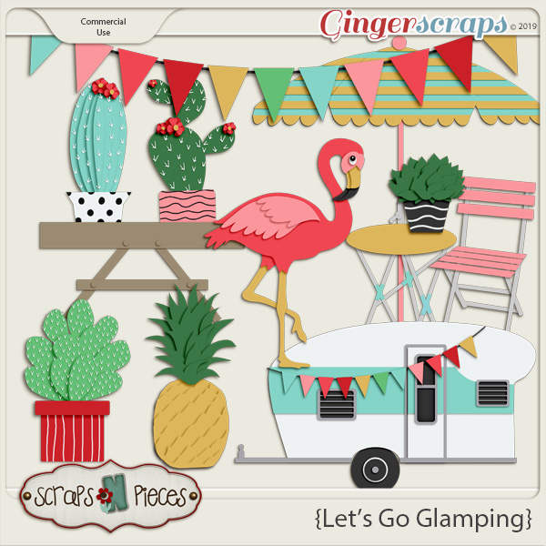 Let's Go Glamping CU Templates Pack 1 by Scraps N Pieces