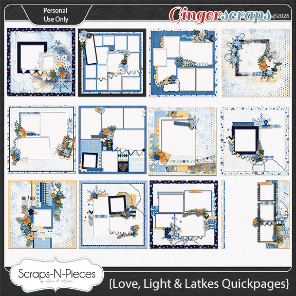 Love, Light and Latkes Quickpages by Scraps N Pieces 