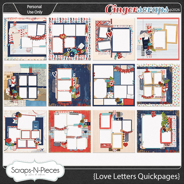 Love Letters Quickpages by Scraps N Pieces 