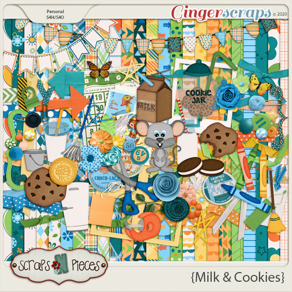 Milk and Cookies Bundled Kit - Scraps N Pieces