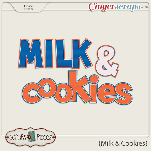 Milk and Cookies Alpha - Scraps N Pieces 