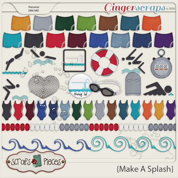 Make A Splash Theme Kit - Scraps N Pieces 