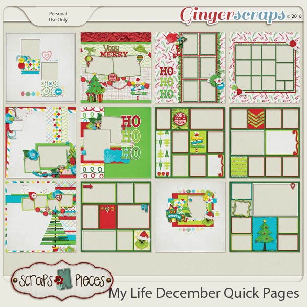 My Life - December Quick Pages by Scraps N Pieces  