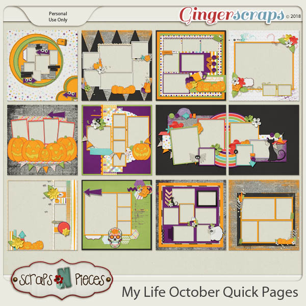 My Life - October Quick Pages by Scraps N Pieces  