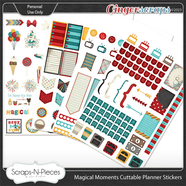 Magical Moments Print and Cut Planner Stickers by Scraps N Pieces