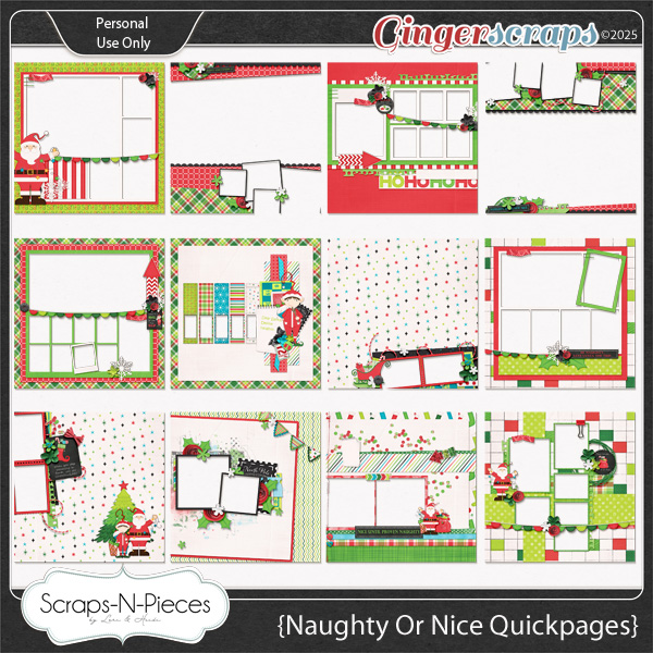 Naughty Or Nice Quickpage by Scraps N Pieces