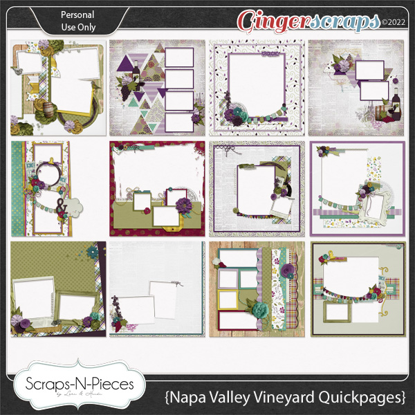 Napa Valley Vineyard Quickpages by Scraps N Pieces 