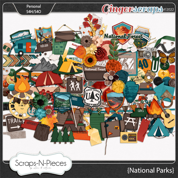 National Parks Embellishments by Scraps N Pieces