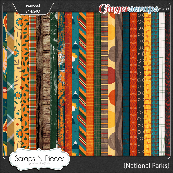 National Parks Pattern Papers by Scraps N Pieces 