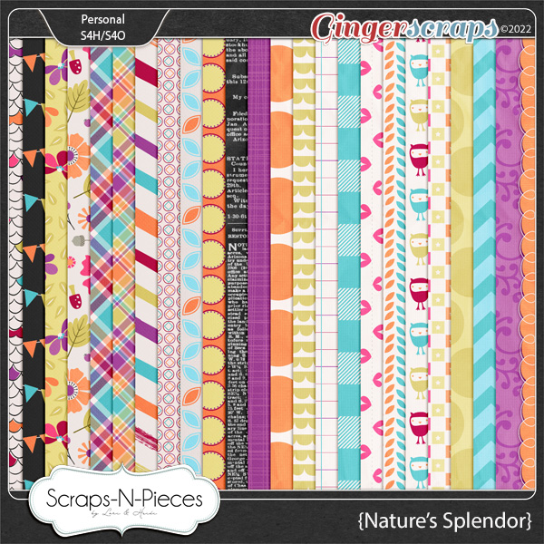 Nature's Splendor Pattern Papers by Scraps N Pieces 