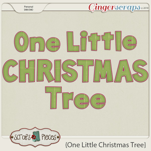 One Little Christmas Tree Alpha by Scraps N Pieces 