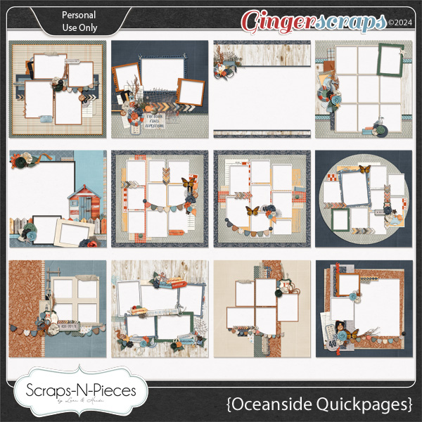 Oceanside Quickpages by Scraps N Pieces 