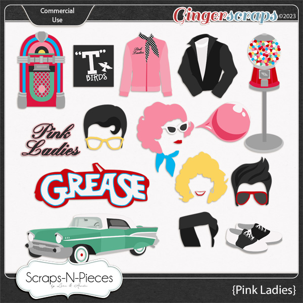 Pink Ladies Commercial Use by Scraps N Pieces 