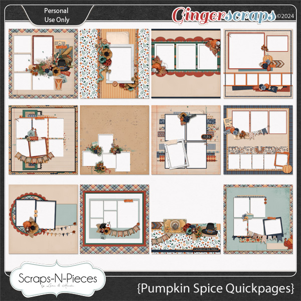 Pumpkin Spice Quickpages by Scraps N Pieces 