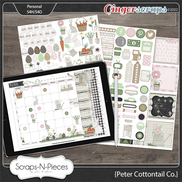 Peter Cottontail Co Planner Pieces by Scraps N Pieces 