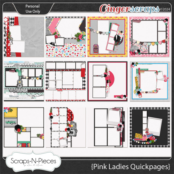 Pink Ladies Quickpages by Scraps N Pieces 