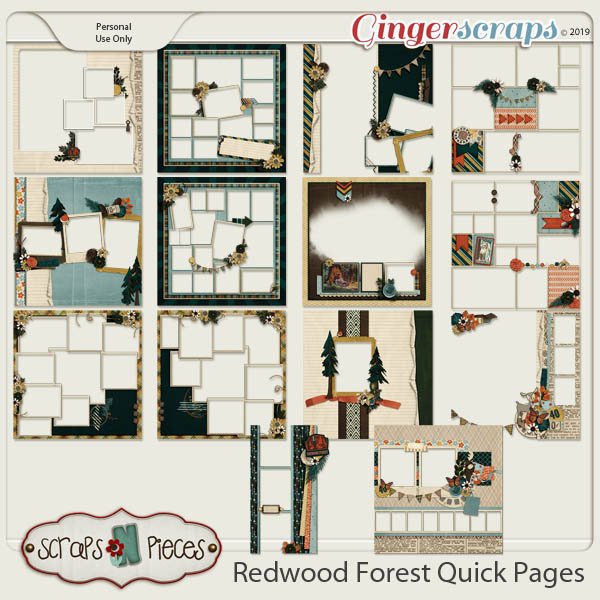 Redwood Forest Adventures Quick Pages by Scraps N Pieces 