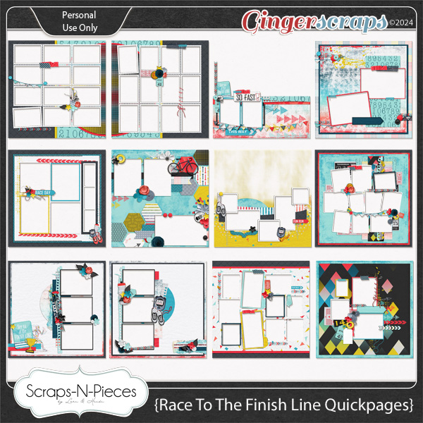 Race To The Finish Line Quickpages by Scraps N Pieces 