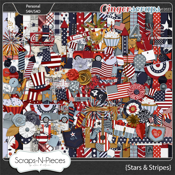 Stars and Stripes kit by Scraps N Pieces