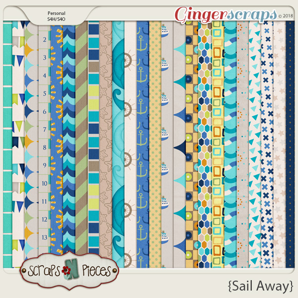 Sail Away Papers by Scraps N Pieces