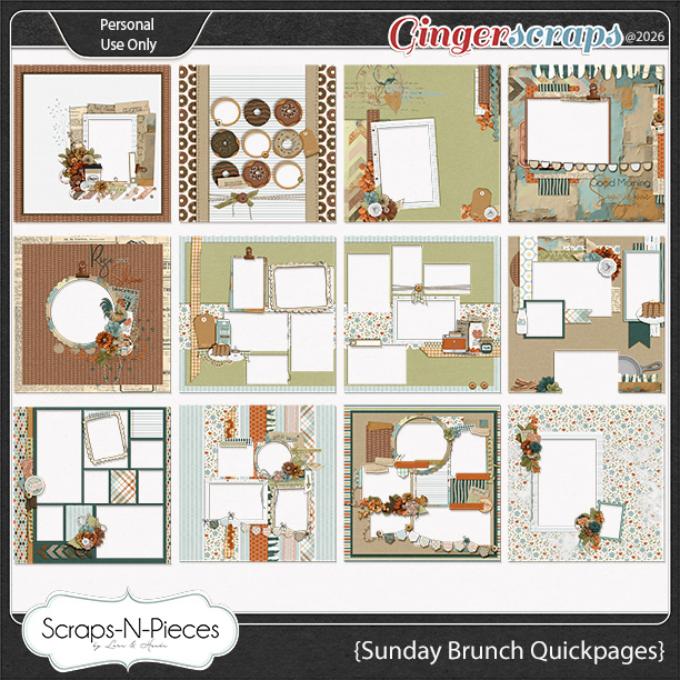 Sunday Brunch Quickpages by Scraps N Pieces 
